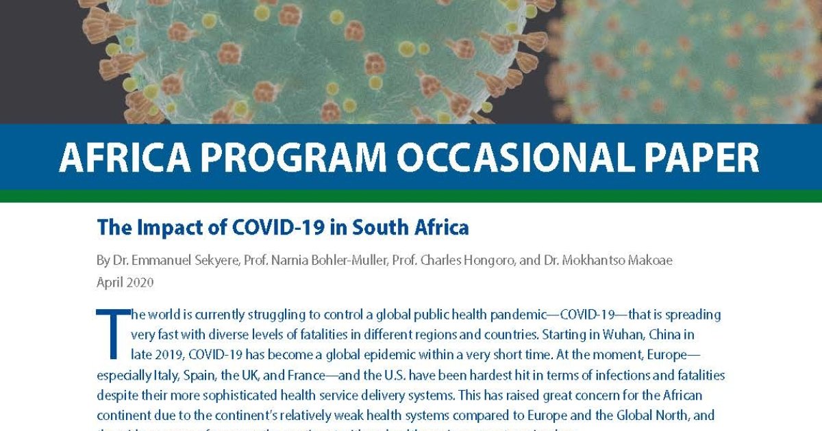 literature review of covid 19 in south africa